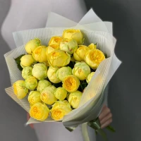 11 пионовидных кустовых роз Пиони Баблс